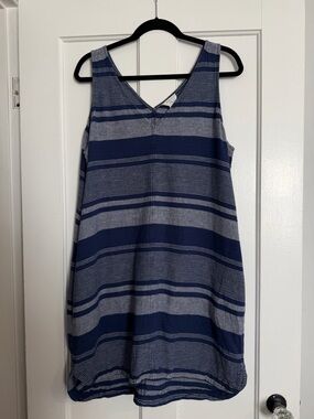 Loft Outlet Lounge Sleeveless Linen-blend Dress XL